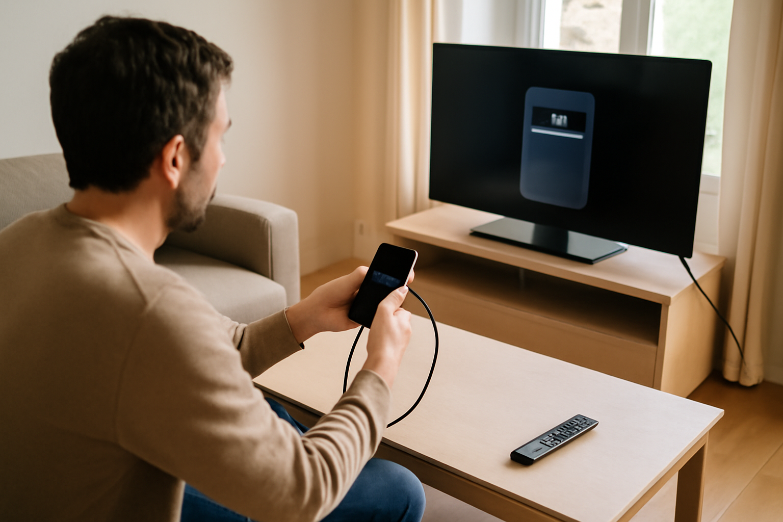 Partager écran téléphone sur TV sans Wi‑Fi : guide