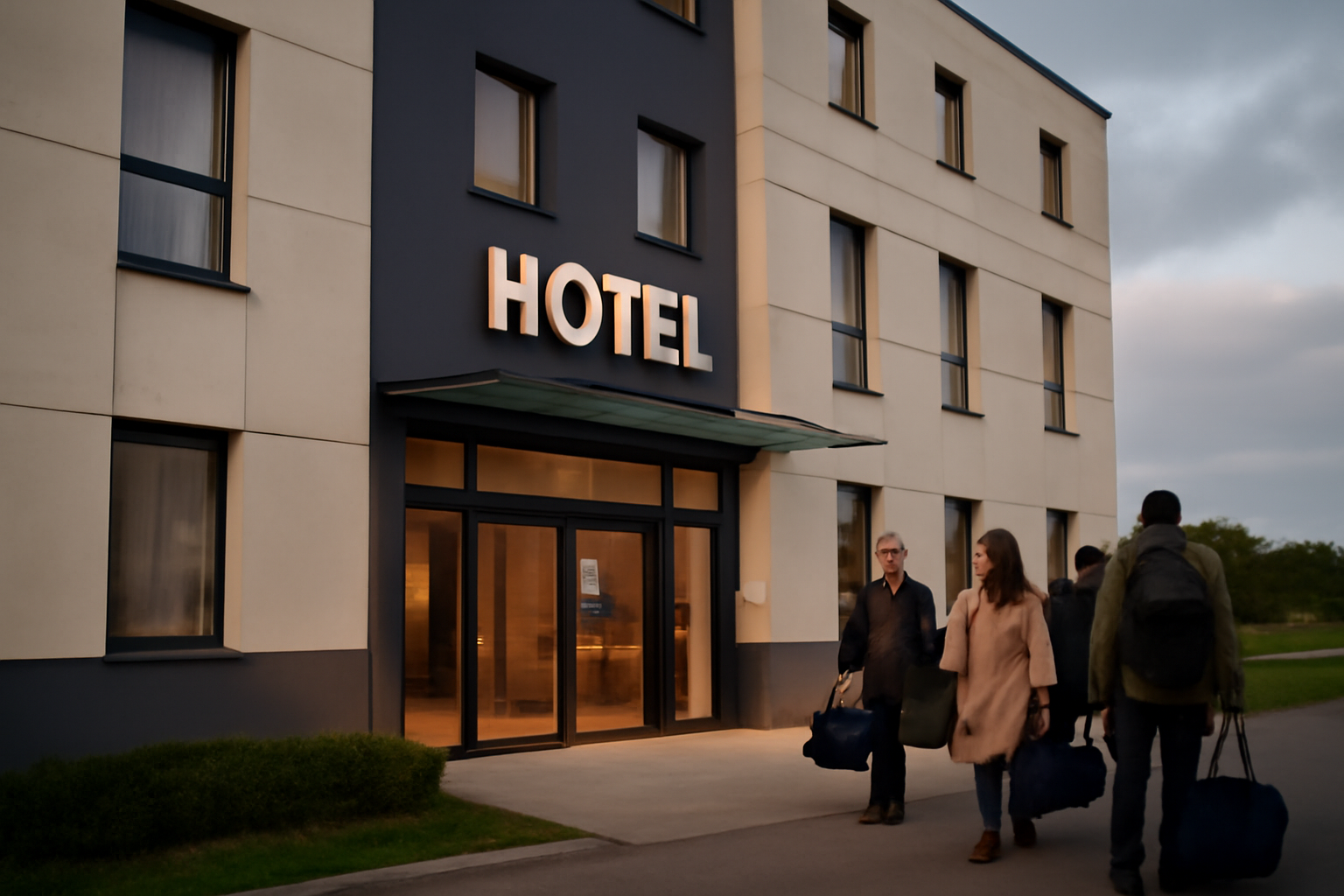 Brit Hotel Privilège Saint-Brieuc Plérin, entrée d’hôtel près de la mer