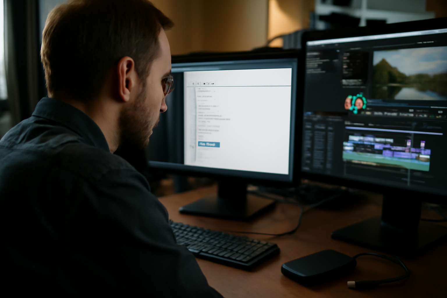 Un technicien vérifie sur un PC Windows le Gestionnaire de périphériques après un message « un périphérique qui n’existe pas a été spécifié » avec un disque USB branché