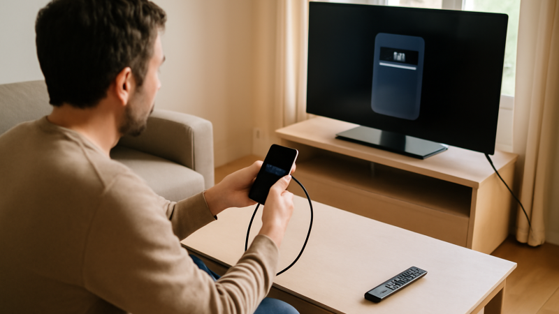 Partager écran téléphone sur TV sans Wi‑Fi : guide