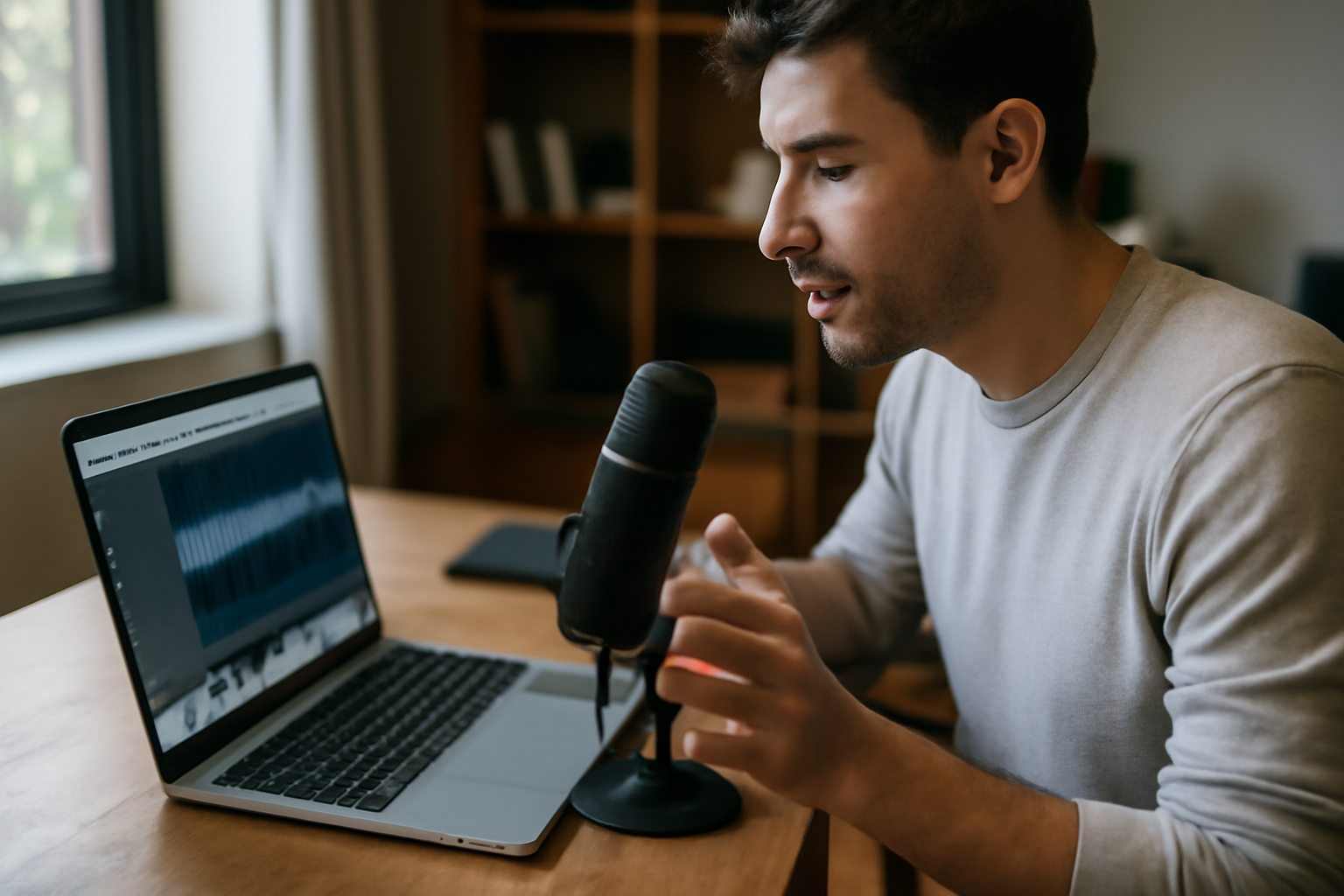 adobe podcast : interface web d’enregistrement audio sur ordinateur portable