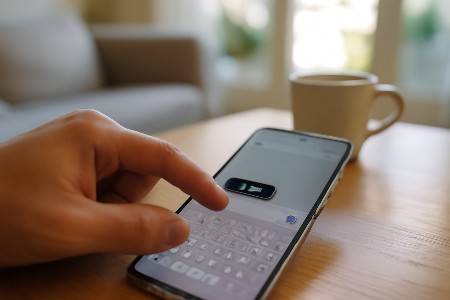 presse papier samsung sur un smartphone Galaxy, menu Coller visible dans un champ de texte