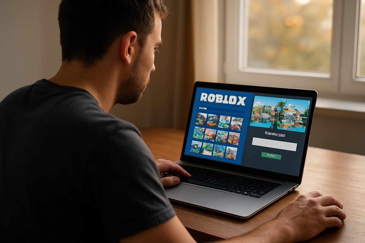 Écran d’échange de codes dans Blox Fruits sur un PC, interface Roblox ouverte, lumière naturelle sur le bureau