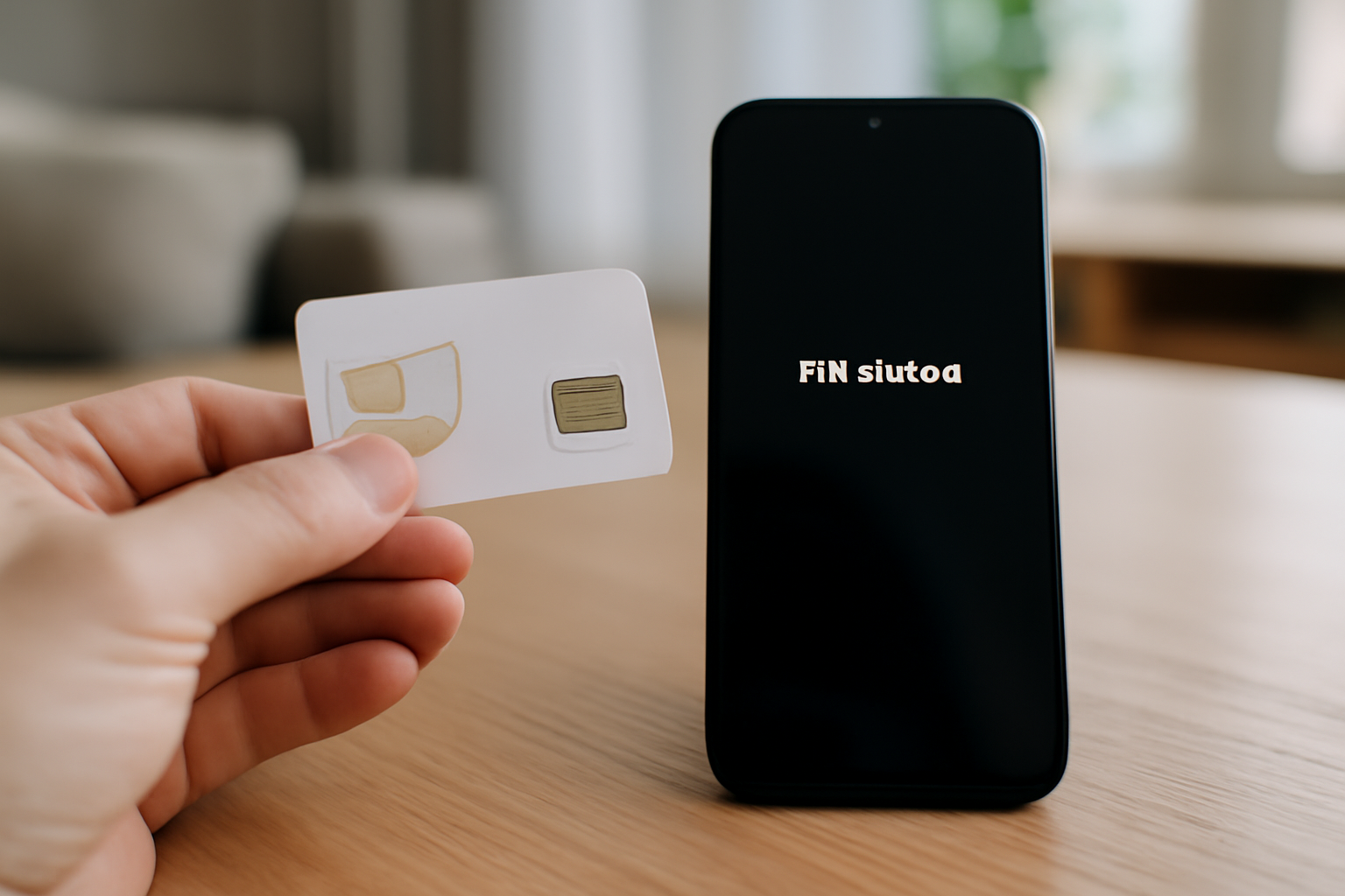 code puk sosh sur support SIM et écran de téléphone affichant PIN bloqué
