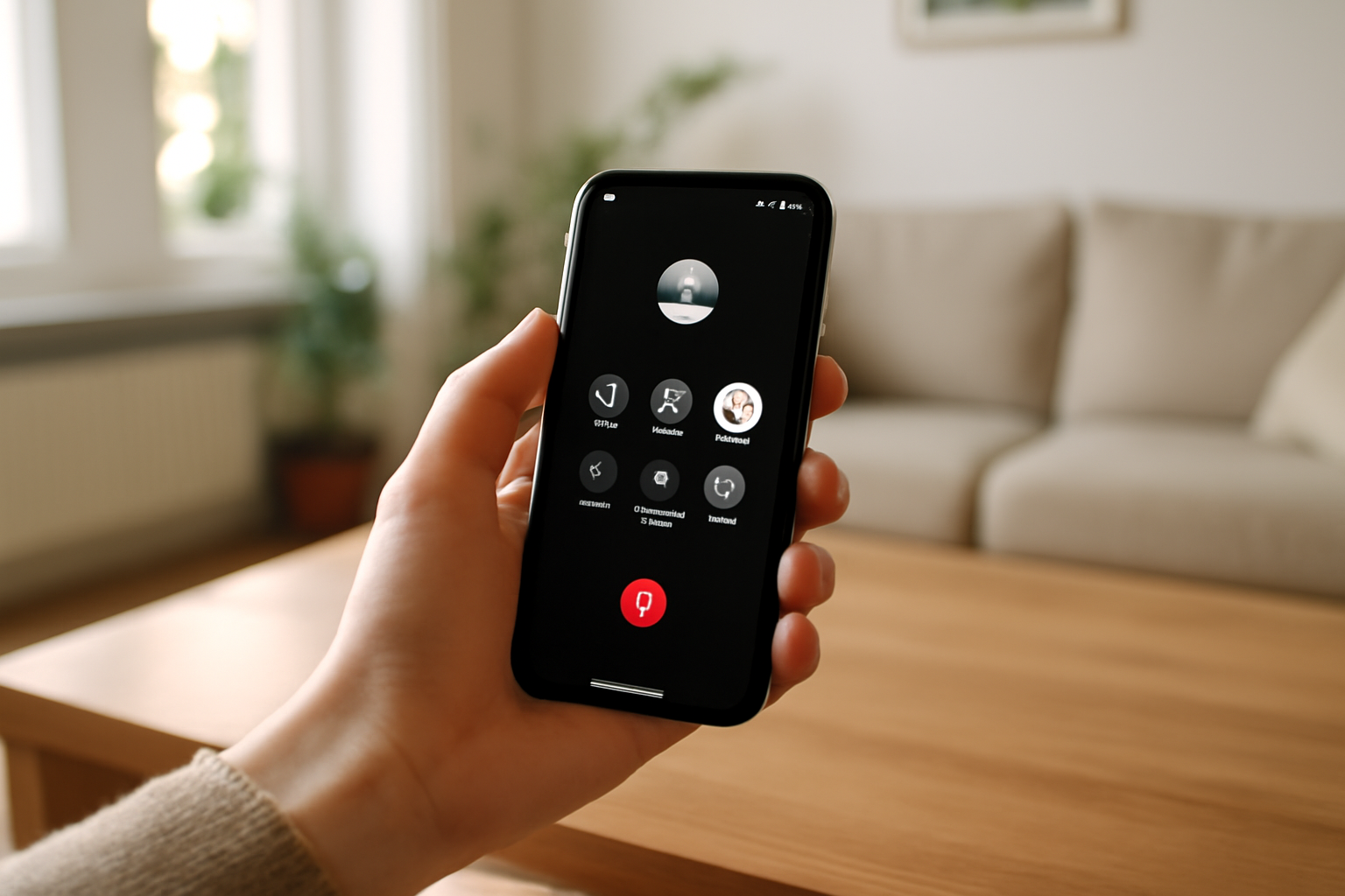 Comment enregistrer un appel sur iPhone : écran de l'app Téléphone avec l'option enregistrement d'appel