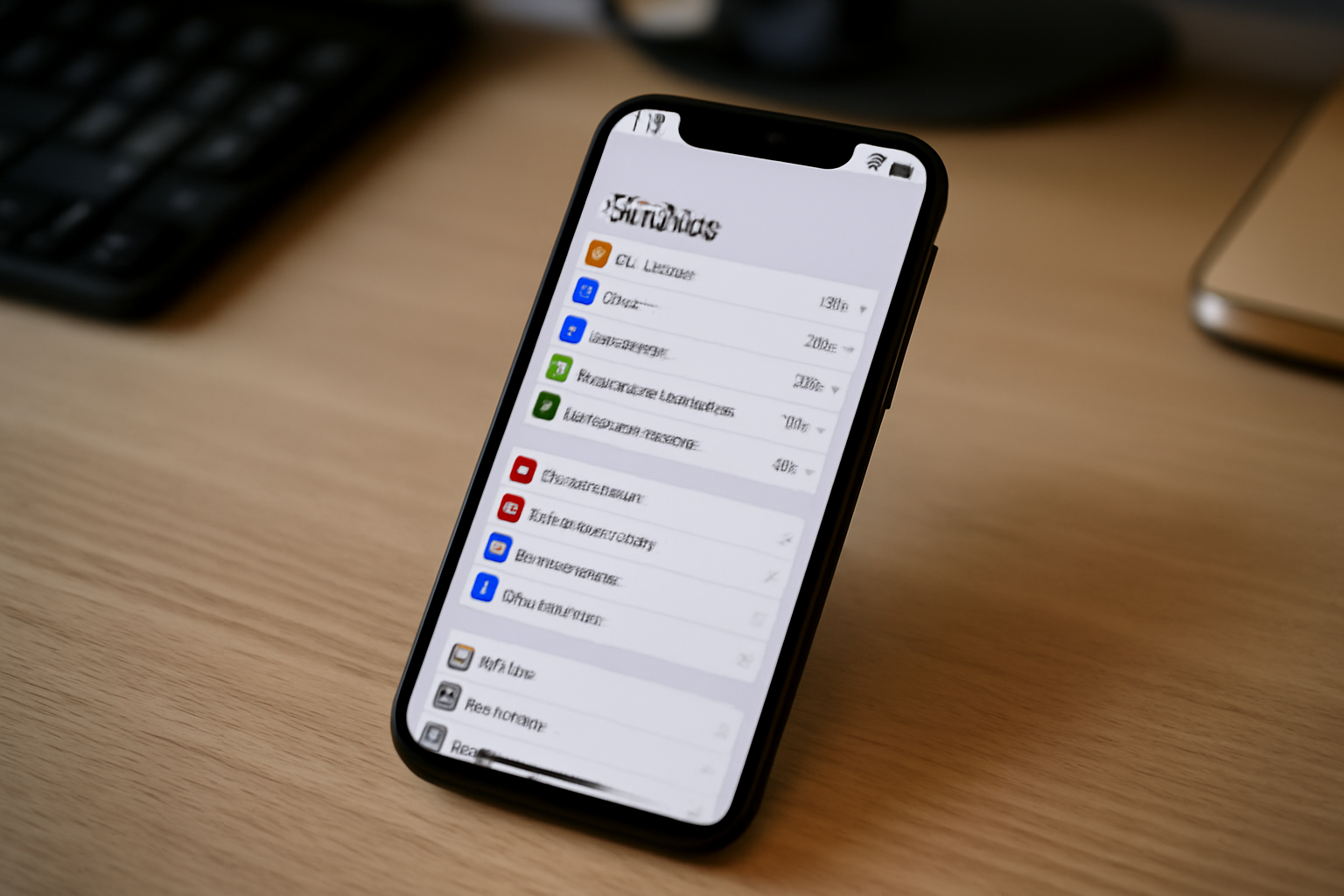 Réglages iPhone : menu Téléphone montrant l’option liée à l’enregistrement d’appel