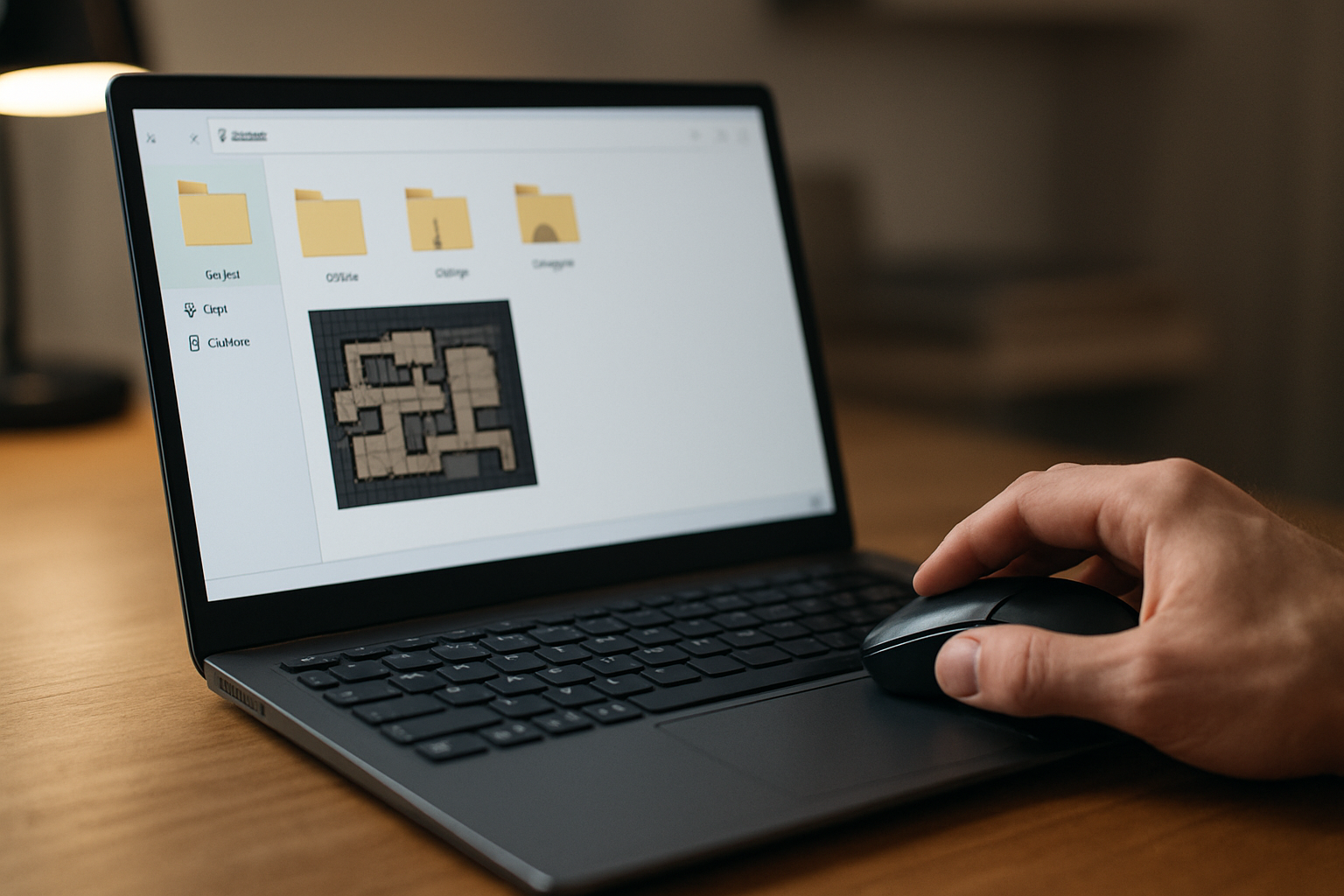 Dossiers d’assets et cartes de campagne pour Foundry VTT, sur un ordinateur avec structure de fichiers claire