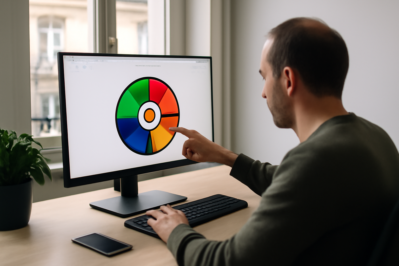 Jeu de mémoire google affiché sur un écran d’ordinateur, interface type Simon avec séquence colorée et bouton de reprise