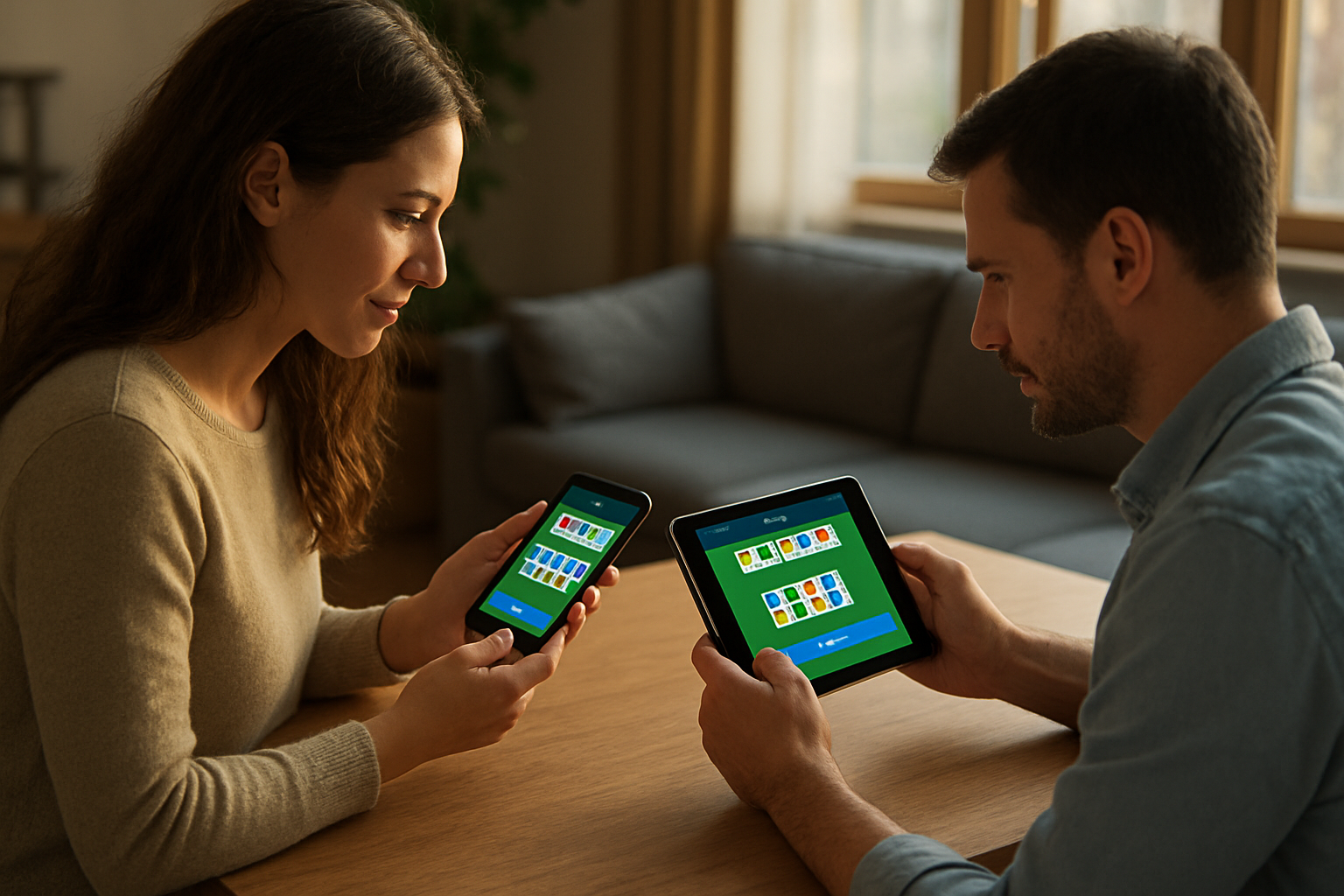 Jouer à Skyjo en ligne sur un écran avec une table privée et un lien d’invitation