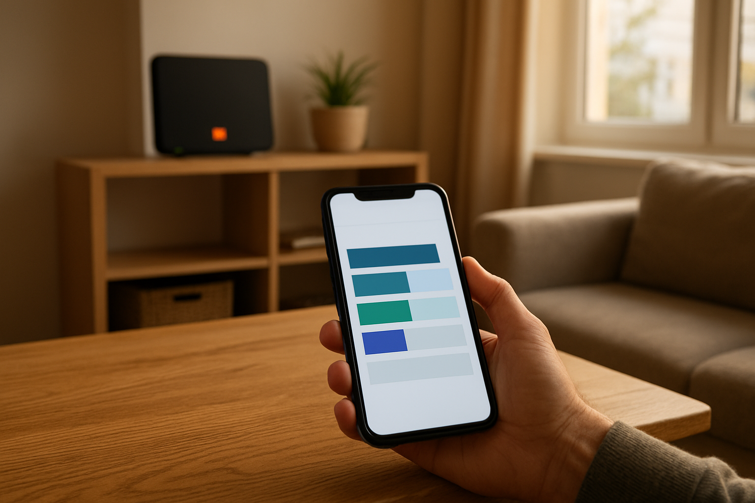 Comparatif des prix des box Orange fibre et 5G+ Home sur un écran de smartphone